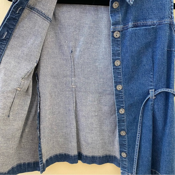 Christie Brooks Belted Denim Vest - Picture 2 of 6